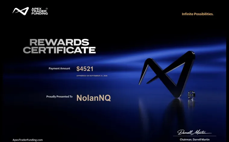 Payout certificate from a SPEEDRUN student