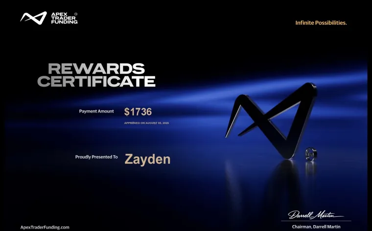 Payout certificate from a SPEEDRUN student