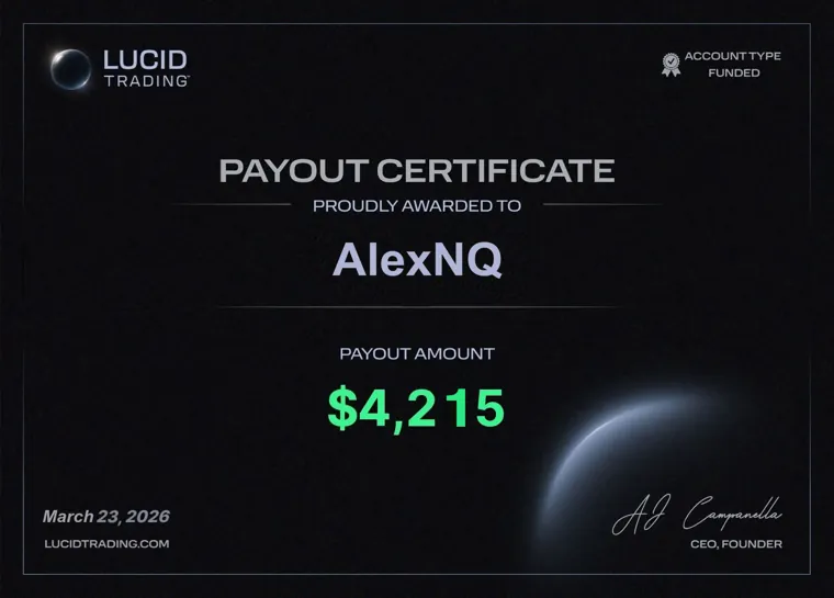 Payout certificate from a SPEEDRUN student